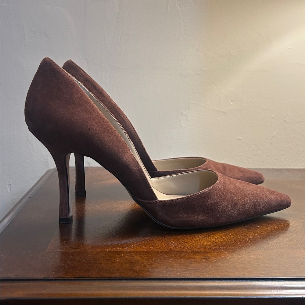Ann Taylor Brown Suede Heels